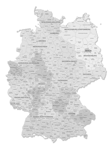 Deutschlandkarte mit Angebots�bersicht